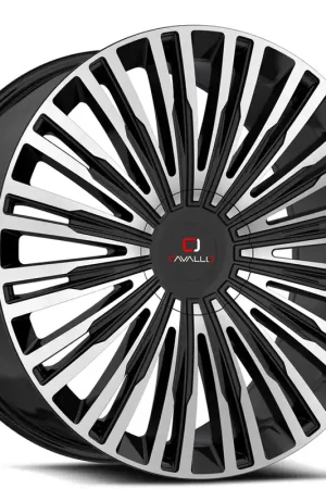 Must Have 20" Cavallo Wheels CLV-48 Gloss Black Machined Rims