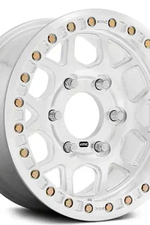 17" KMC Wheels KM444 Mesa Beadlock Raw Machined Off-Road Monoblack Forged Rims Budget