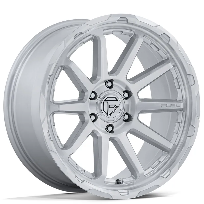 17" Fuel Wheels FC887 Circuit Gloss Silver with Machined Face Off-Road Rims Time-Limited