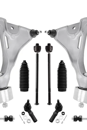 10pc Front Lower Control Arms Tie Rods Sway Bar Links Suspension Kit Get Yours