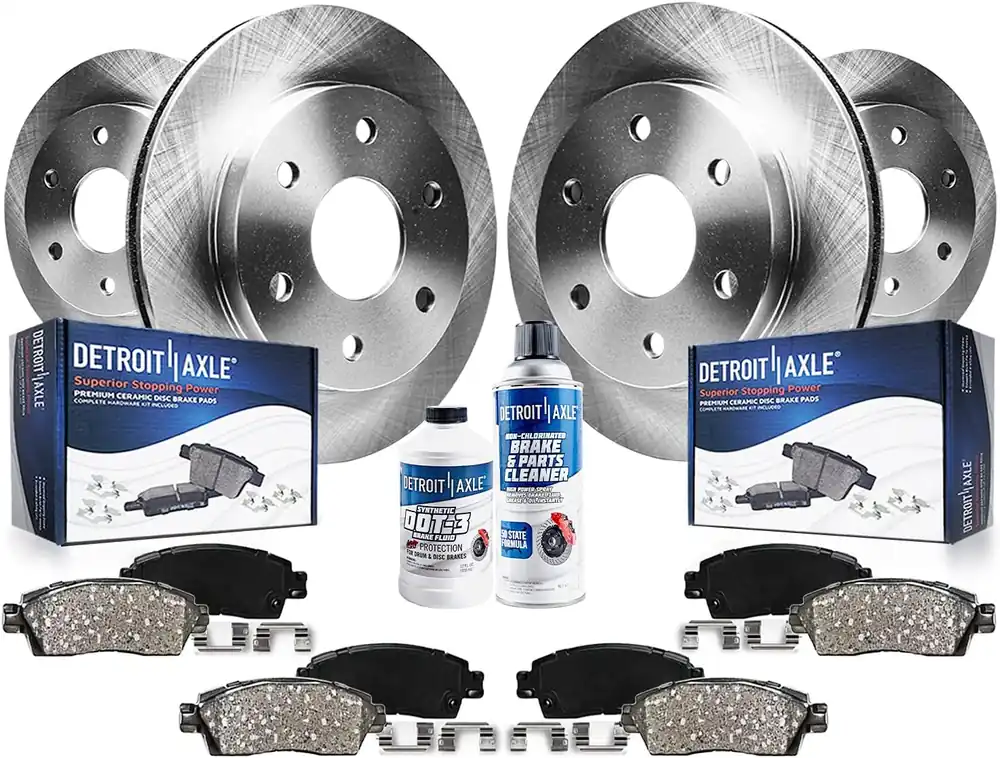 10pc Front & Rear Disc Rotors and Ceramic Brake Pads Kit Express Delivery