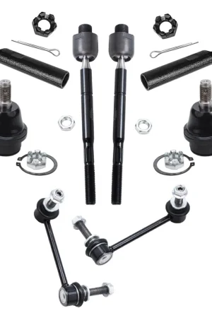 10pc Front Tie Rods Sway Bar Links Lower Ball Joints Suspension Kit Must Have
