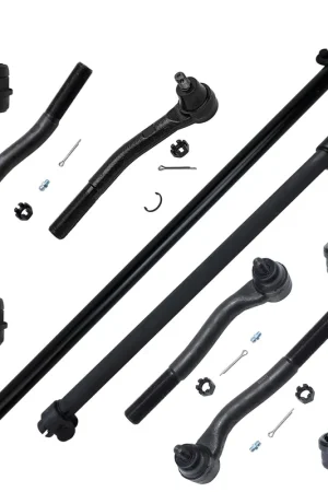 10pc Front Tie Rods Adjusting Sleeves Upper Lower Ball Joints Suspension Kit Worldwide Shipping