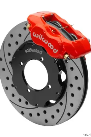 Affordable Wilwood Dynalite Front Big Brake Kit 11.00in SRP Drilled & Slotted Rotors - Red - 140-15912-DR