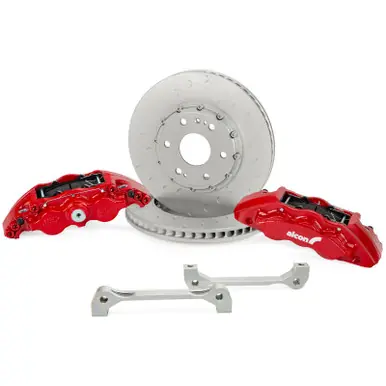 Alcon 2021+ RAM TRX 376x42mm Rotors 6-Piston Red Calipers Front Brake Upgrade Kit - BKF1559AX75 Modern