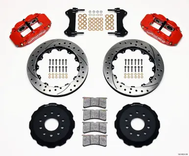 Wilwood Narrow Superlite 6R Front Hat Kit 13.06in Drilled Red 98-02 Camaro/Firebird - 140-9833-DR Weekend Sale