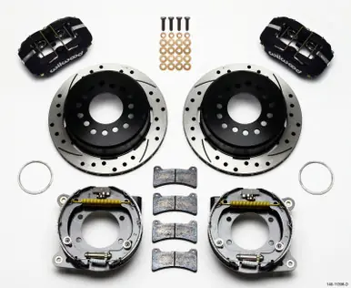 Wilwood Dynapro Low-Profile 11.00in P-Brake Kit Drilled Ford 8.8 w/2.50in Offset-5 Lug - 140-11396-D One Day Deal