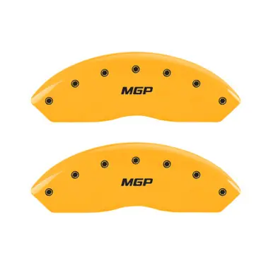 Affordable MGP 4 Caliper Covers Engraved Front & Rear MGP Yellow Finish Black Char 2003 Mercedes-Benz S430 - 23210SMGPYL